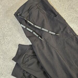Med Couture Touch Jogger Scrub Pants Womens Medium Black Cargo Pocket Medical